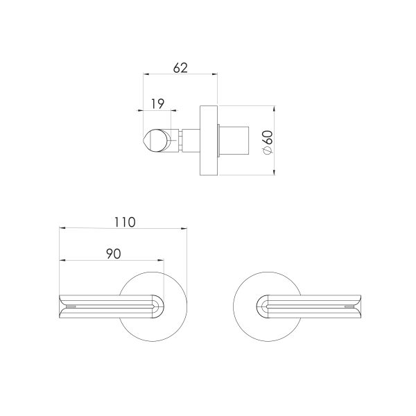 Vivid Slimline Plus Lever Wall Top Assemblies - Lead Free