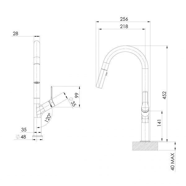 Linq Pull Out Sink Mixer - Lead Free