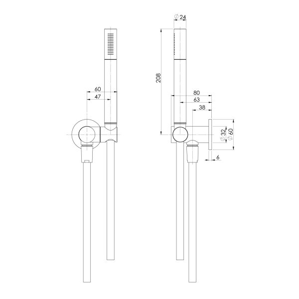 Vivid Slimline SS 316 Microphone Hand Shower