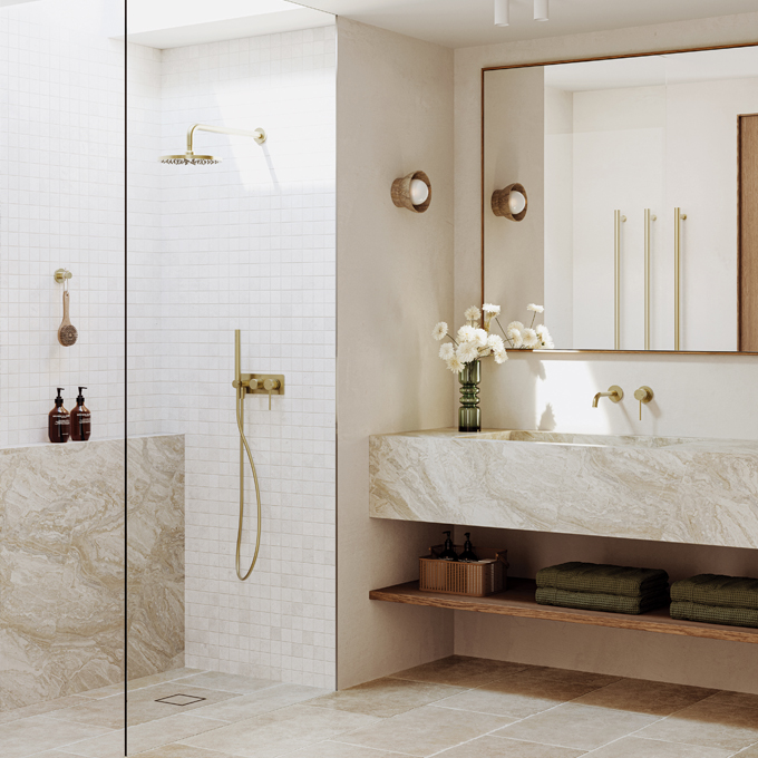 Bathroom featuring the Vivid Slimline collection