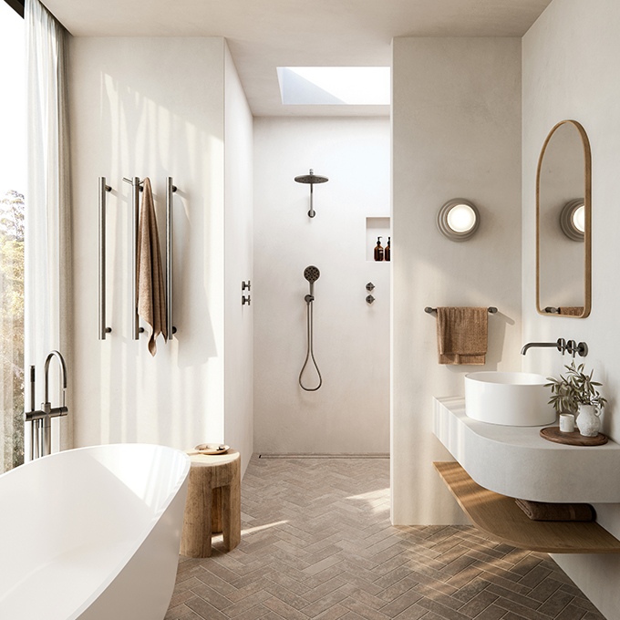 Bathroom featuring the Vivid Slimline Plus and Ormond Collections