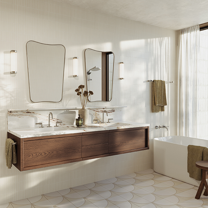 Bathroom featuring the Vivid Slimline Plus collection
