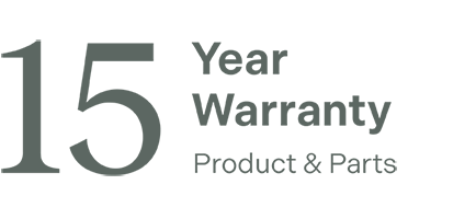 15 Year Product or Parts Warranty