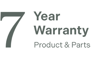7 Year Product or Parts Warranty